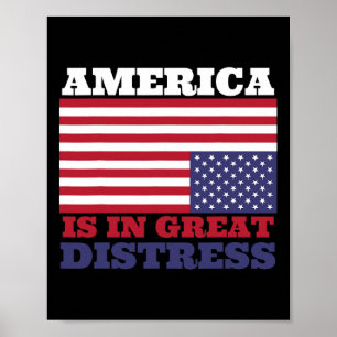 Poster En Grande Détresse À L'Encontre Du Drapeau América
