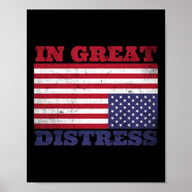 Poster En Grande Détresse À L'Encontre Du Drapeau América (Devant)