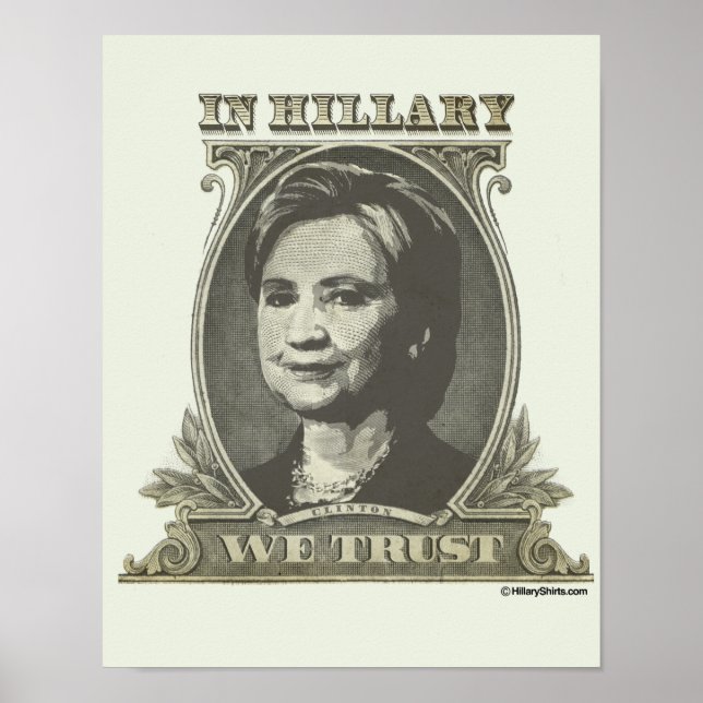 POSTER EN HILLARY, NOUS AVONS CONFIANCE (Devant)