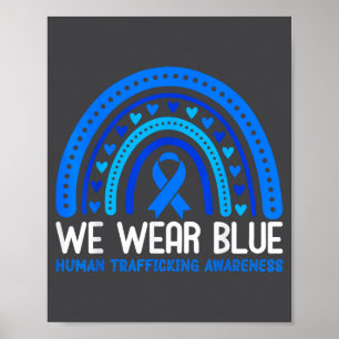 Poster En janvier, le bleu pour la sensibilisation au tra