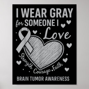 Poster En Mai Nous Portons Gris Cerveau Mois De Sensibili