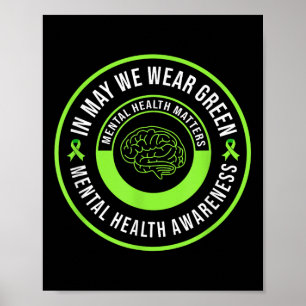 Poster En Mai Nous Portons La Motivation Verte Santé Ment