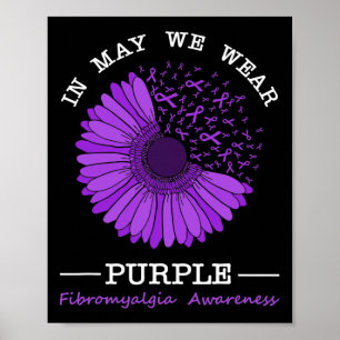 Poster En Mai Nous Portons Violet Fibromyalgie Sensibilis