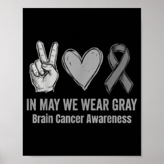 Poster en mai Porter Gray Brain Tumor Awareness Brain