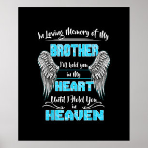Poster En Mémoire Amoureuse De Mon Frère, Je Te Tiens Dan