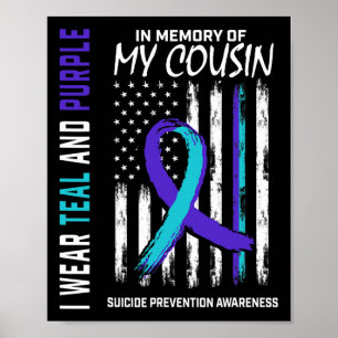 Poster En mémoire Cousin Prévention du suicide Amer