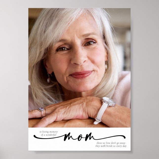 Poster En mémoire d'amour d'une mère merveilleuse hommage (Devant)