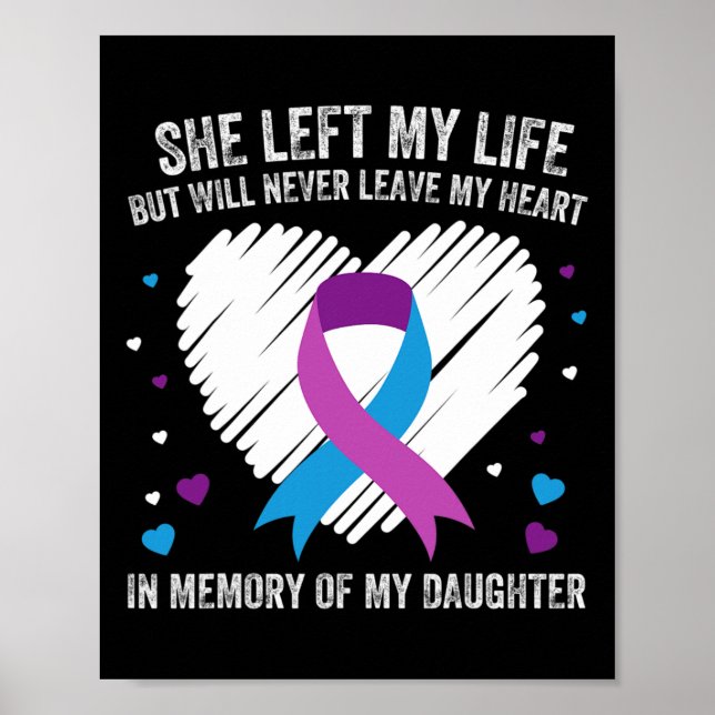 Poster En mémoire de ma fille aimante Prévention du suici (Devant)