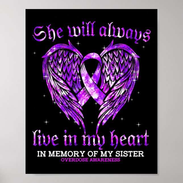 Poster En Mémoire De Ma Soeur Surdose Sensibilisation Ang (Devant)
