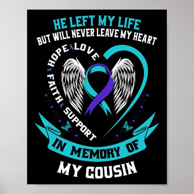 Poster En Mémoire De Mon Cousin Sympathie Suicide Sensibi (Devant)