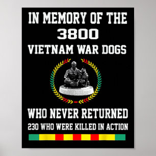 Poster En mémoire des 3800 chiens de la guerre du Vietnam