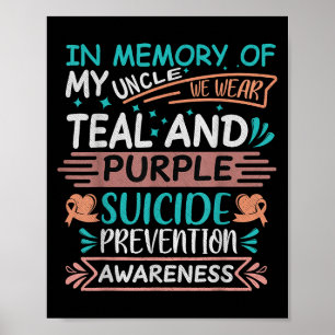 Poster En Mémoire, Je Me Manque Mon Oncle Prévention Suic