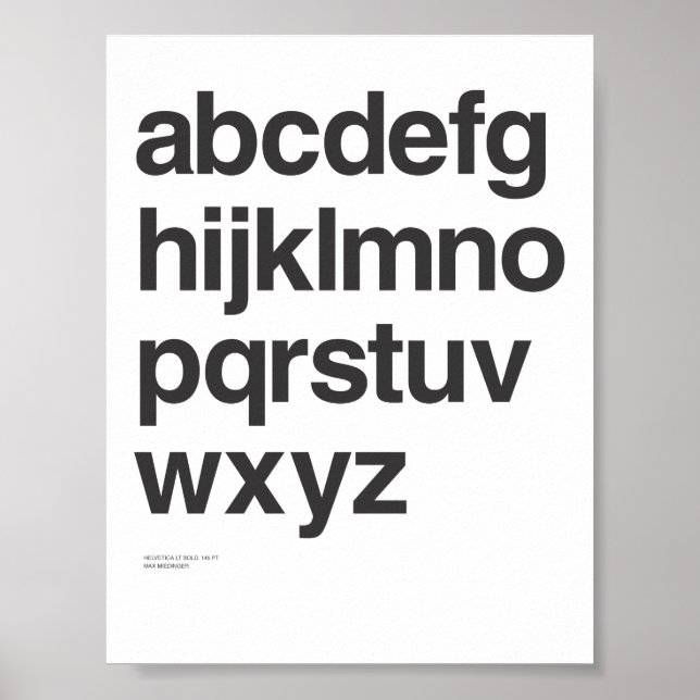 Poster en minuscules Helvetica (Devant)