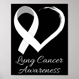 Poster En Novembre, Nous Portons Blanc Lung Cancer Sensib