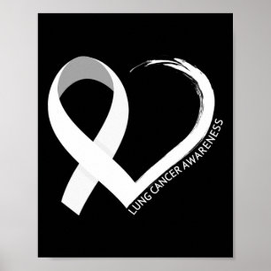 Poster En Novembre, Nous Portons Blanc Lung Cancer Sensib