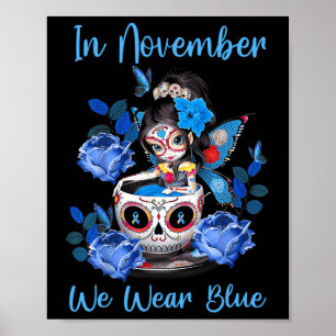 Poster En Novembre Nous Portons Bleu Mois de sensibilisat