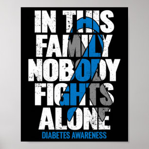 Poster En Novembre Nous Portons Bleu T1d T2d Diabète Diab