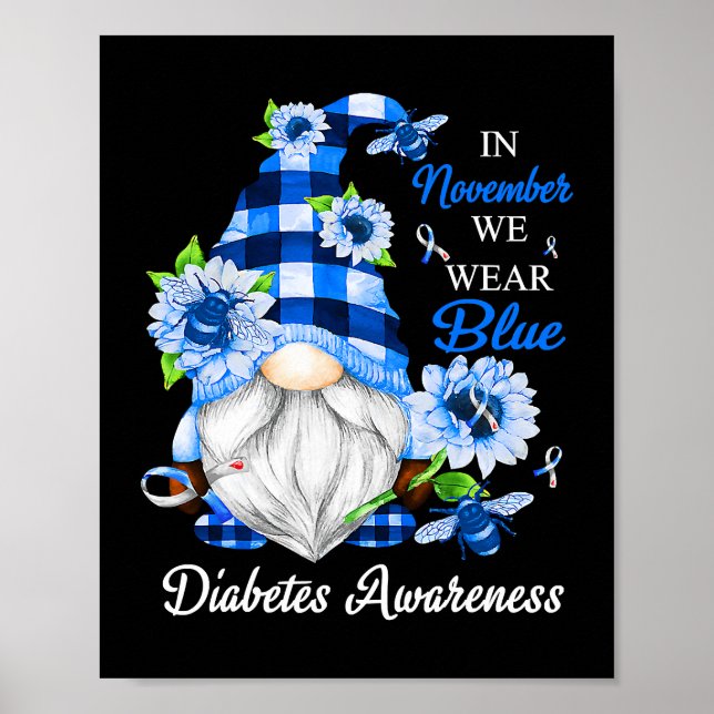 Poster En Novembre, Nous Portons Des Gnomes Bleus Sensibi (Devant)