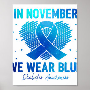 Poster En Novembre, Nous Portons Des Gnomes Bleus Sensibi