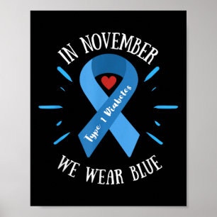 Poster En novembre, nous portons du bleu, Sensibilisation
