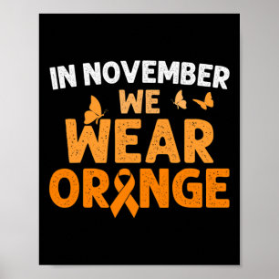 Poster En Novembre, Nous Portons La Sensibilisation Aux O