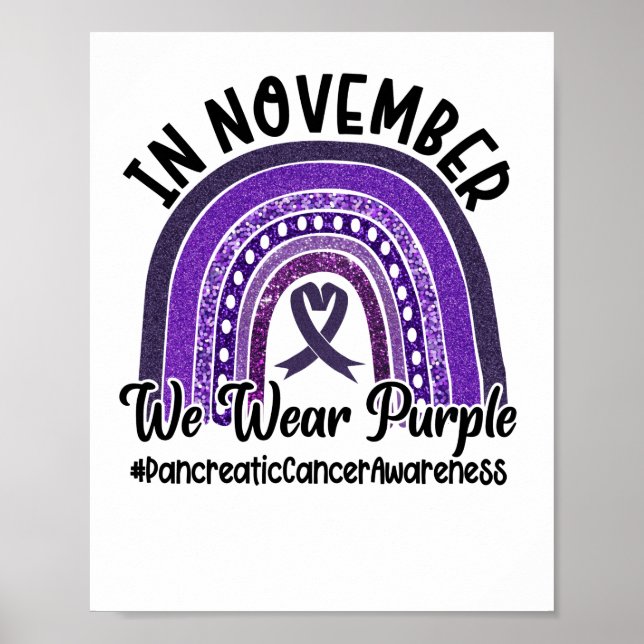 Poster En Novembre Nous Portons Le Cancer Pancréatique Vi (Devant)