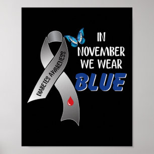 Poster En Novembre, Nous Portons Le Ruban De Sensibilisat