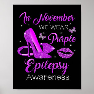 Poster En Novembre Nous Portons Violet Haut Talons Épilep
