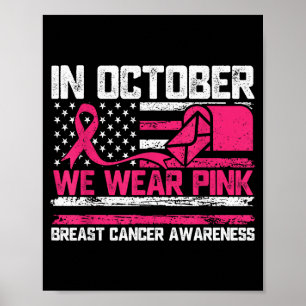 Poster En Octobre Nous Portons Nk Stal Travailleur Cancer
