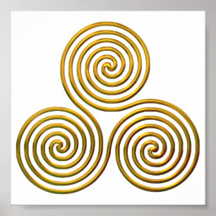 Poster en or de trait