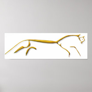 Poster en or Uffington Horse
