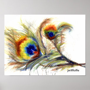 Poster en plume de Peacock "Mind's Eye"