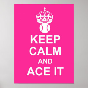 Poster en rose pour garder le calme et l'ace