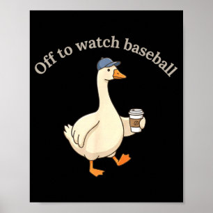 Poster En route pour regarder le baseball maman de baseba