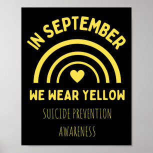 Poster En Septembre Nous Portons Jaune Prévention Suicide