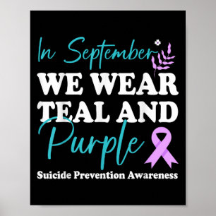 Poster En Septembre Nous Portons Turquoise & Purple S