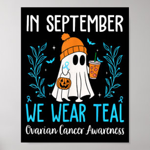 Poster En Septembre, Nous Portons Turquoise Sensibilisati