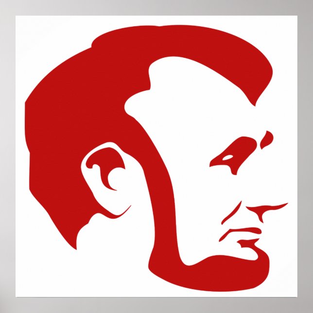 Poster en silhouette de Red Abraham Lincoln (Devant)