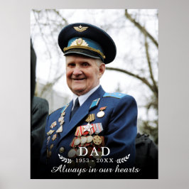Poster En Souvenir Affectueux | Mémorial Photo Funéraire