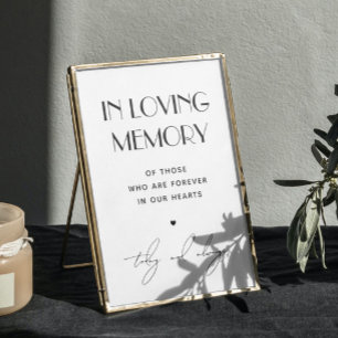 Poster En Souvenir. Panneau de Mémorial de Mariage Minima