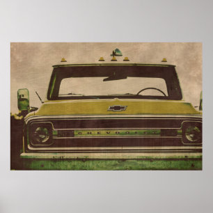 Poster en texture Vintage Chevy truck