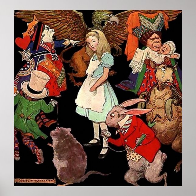 Poster En Toile Alice Au Pays Des merveilles (Devant)