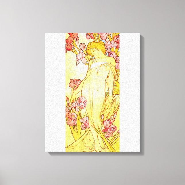 Poster en toile Alphonse Mucha Iris (Recto)