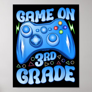 Poster En Troisième Année De Retour À L'École Jeux Vidéos