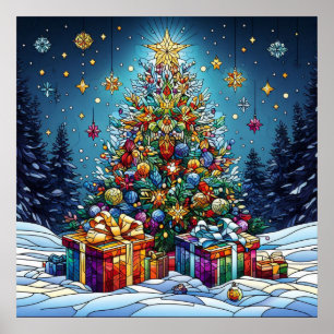Poster en verre de Noël