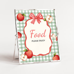 Poster en vichy Pomme de nos Baby showers oculaires