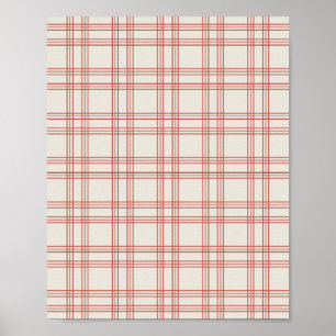 Poster En vichy Rouge Et Crème