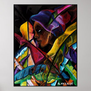 Poster En Vitraux I de Haitienne - liquide de verre d'en