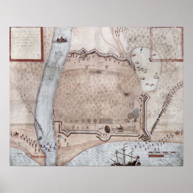 Poster Encampement fortifié, Porto Rico (Devant)