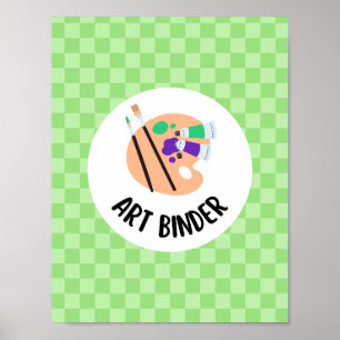 Poster encart pour classeur d'art - organisation pour ens